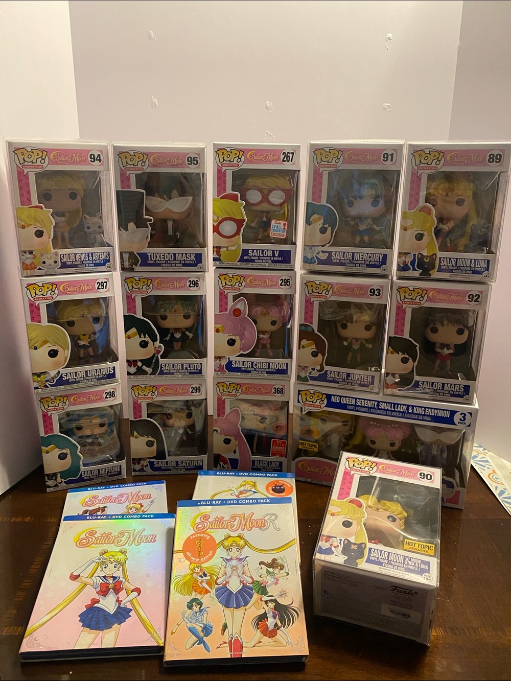 Sailor Moon Funko Pop! + Blu-Ray DVDs Bundle